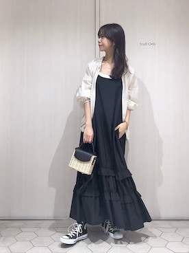 「アパートバイローリーズ」｜「アイテム（ブルゾン）」を使った、RYOKOさん（レディース・158cm）の春コーディネート