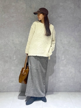 「デート/ロマンティック」｜「アイテム（トートバッグ）」を使った、RYOKOさん（レディース・158cm）の秋コーディネート