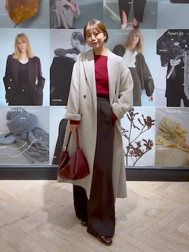 「アイテム（スラックス）」を使った、RYOKOさん（レディース・158cm・30代）の秋コーディネート