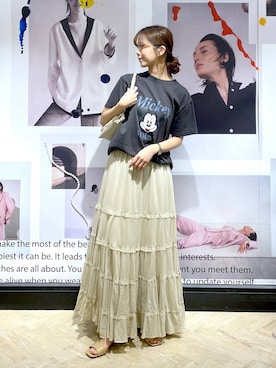 「A part by（アパートバイ）のハートモチーフバッグ（ショルダーバッグ、ホワイト系）」を使った、RYOKOさん（レディース・158cm）の春コーディネート