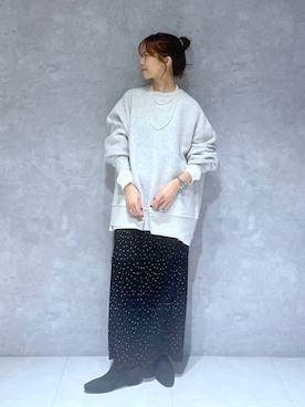 「旅行」｜「アイテム（アクセサリー）」を使った、RYOKOさん（レディース・158cm）の冬コーディネート