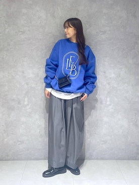 「A part by（アパートバイ）のアイテム（スウェット）」を使った、RYOKOさん（レディース・158cm）の秋コーディネート