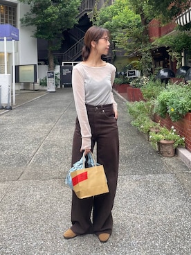 「A part by（アパートバイ）のアイテム」を使った、RYOKOさん（レディース・158cm）の秋コーディネート