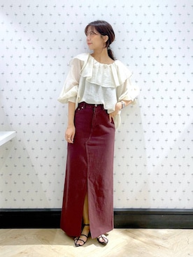 「アイテム（スカート）」を使った、RYOKOさん（レディース・158cm・30代）の夏コーディネート