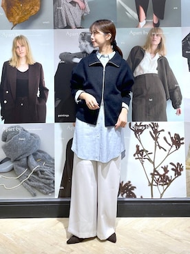 「アイテム（シャツワンピース）」を使った、RYOKOさん（レディース・158cm）の秋コーディネート