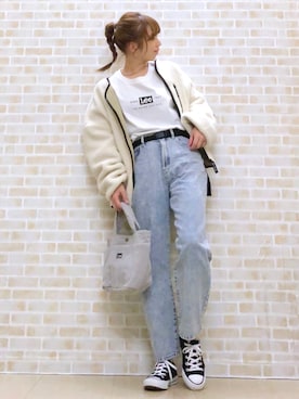 「CAMP7（キャンプセブン）のアイテム（その他アウター）」を使った、tomoさん（レディース・160cm）の秋コーディネート
