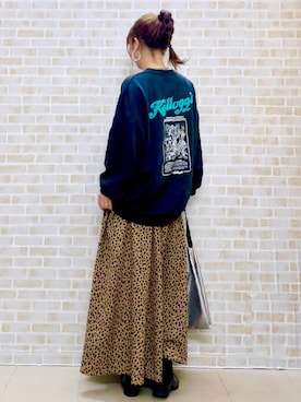 「RAG MACHINE（ラグマシーン）のアイテム（バッグ）」を使った、tomoさん（レディース・160cm）の秋コーディネート