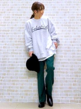 「RAG MACHINE（ラグマシーン）のアイテム（トップス）」を使った、tomoさん（レディース・160cm）の冬コーディネート