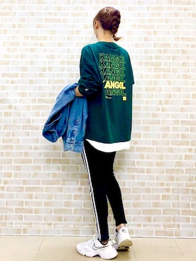 「RAG MACHINE（ラグマシーン）のアイテム（パンツ）」を使った、tomoさん（レディース・160cm）の秋コーディネート