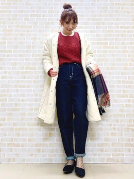 「HONEYSUCKLE ROSE（ハニーサックルローズ）のアイテム（その他アウター）」を使った、tomoさん（レディース・160cm）の秋コーディネート