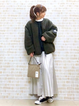 「CAMP7（キャンプセブン）のアイテム（その他アウター）」を使った、tomoさん（レディース・160cm）の冬コーディネート