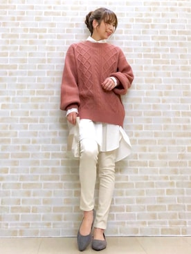 「RAG MACHINE（ラグマシーン）のアイテム」を使った、tomoさん（レディース・160cm）の冬コーディネート