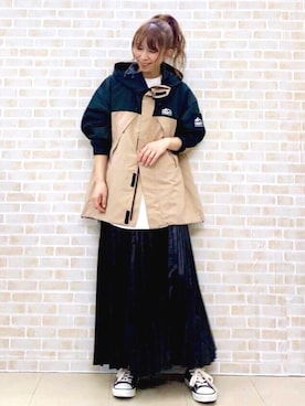「CAMP7」｜「アイテム（マウンテンパーカー）」を使った、tomoさん（レディース・160cm）の秋コーディネート