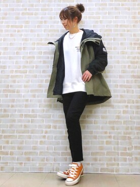 「CAMP7」｜「アイテム（ジャケット/アウター）」を使った、tomoさん（レディース・160cm）の冬コーディネート