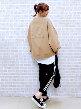 「RAG MACHINE（ラグマシーン）のアイテム（トップス）」を使った、tomoさん（レディース・160cm）の秋コーディネート