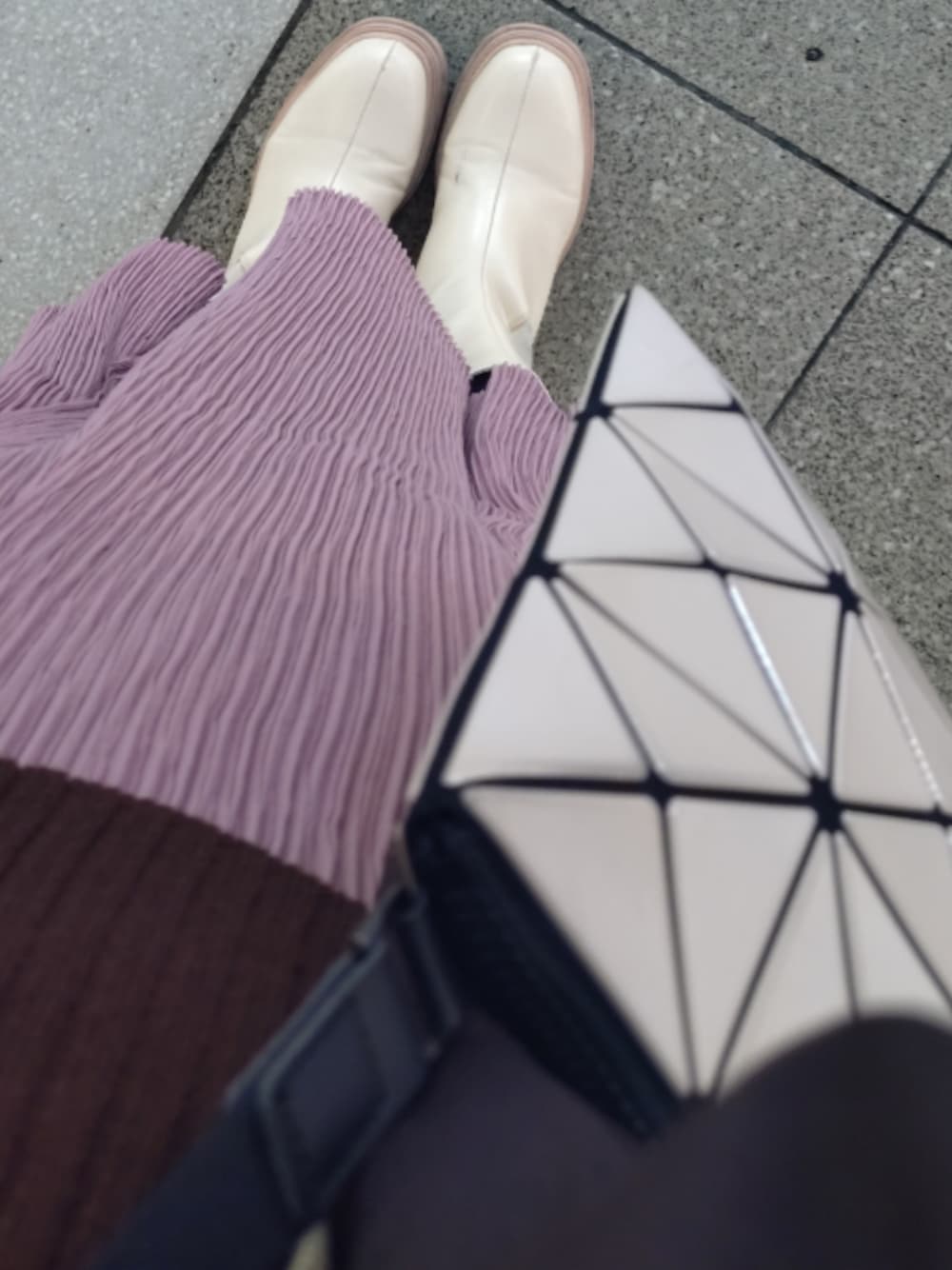 「Heatherのフレアピタリブニット　283319（ニット/セーター、ブラウン系）」を使った、square-pさん（レディース・152cm）の冬コーディネートの1枚目の写真