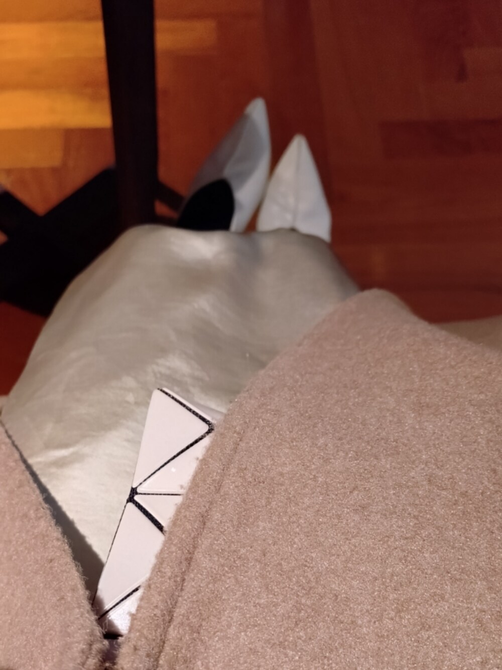 「BAO BAO ISSEY MIYAKEのBao Bao Issey Miyake Matte Lucent Crossbody Bag（ショルダーバッグ、ホワイト系）」を使った、square-pさん（レディース・152cm）の春コーディネートの1枚目の写真
