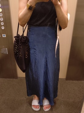 「アイテム（タンクトップ）」を使った、square-pさん（レディース・152cm）の夏コーディネート