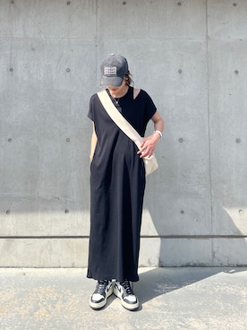 「ISOOK（アイスー）のアイテム（帽子）」を使った、chii___ca♡さん（レディース・161cm）の春コーディネート