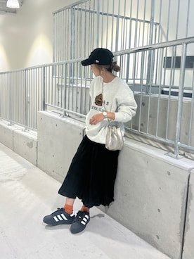 「ISOOK（アイスー）のアイテム（スカート）」を使った、chii___ca♡さん（レディース・161cm）の秋コーディネート