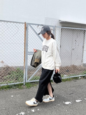 「ap retro（アプレトロ）のアイテム（スウェット）」を使った、chii___ca♡さん（レディース・161cm）の春コーディネート