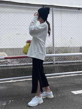 「ISOOK（アイスー）のアイテム（スカート）」を使った、chii___ca♡さん（レディース・161cm）の秋コーディネート