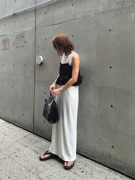 「feepur（フェピュール）のアイテム（ワンピース/ドレス）」を使った、chii___ca♡さん（レディース・161cm）の夏コーディネート