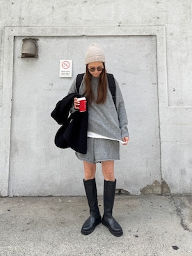 「アイテム（セットアップ）」を使った、chii___ca♡さん（レディース・161cm）の冬コーディネート