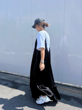 「ISOOK（アイスー）のアイテム（Tシャツ/カットソー）」を使った、chii___ca♡さん（レディース・161cm）の夏コーディネート