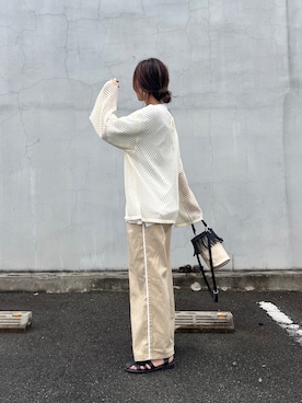 「ISOOK（アイスー）のアイテム（パンツ）」を使った、chii___ca♡さん（レディース・161cm）の春コーディネート