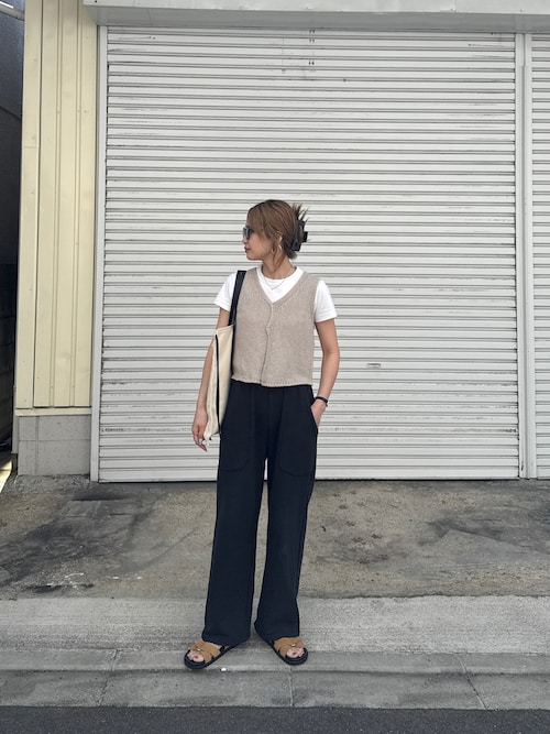 クロップドVネックニットベスト(chiica select)クロップドV
