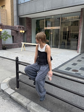 「feepur（フェピュール）のアイテム（トップス）」を使った、chii___ca♡さん（レディース・161cm）の夏コーディネート