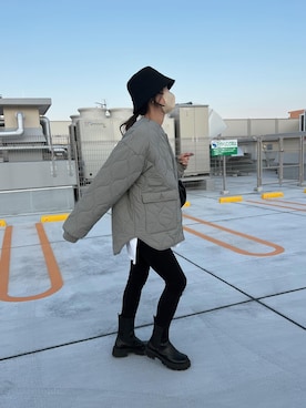 「GeeRA（ジーラ）のアイテム（その他アウター）」を使った、chii___ca♡さん（レディース・161cm）の秋コーディネート