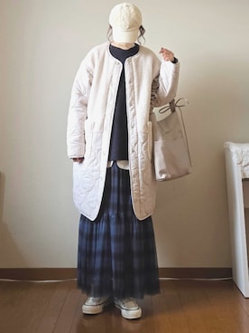 「reca（レカ）のアイテム（その他アウター）」を使った、recastaffさん（レディース・159cm）の秋コーディネート