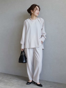 「reca（レカ）のアイテム（フォーマルスーツ/小物）」を使った、recastaffさん（レディース・158cm）の冬コーディネート