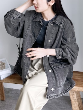 「reca（レカ）のアイテム（ジャケット/アウター）」を使った、recastaffさん（レディース・154cm）の春コーディネート