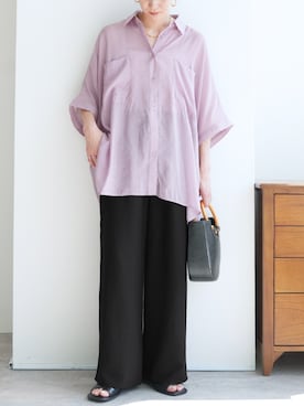 「reca（レカ）のアイテム（パンツ）」を使った、recastaffさん（レディース・165cm）の夏コーディネート