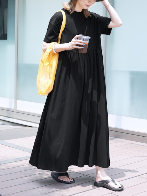セール】ウエストギャザー切替ワンピース（ワンピース）｜reca（レカ