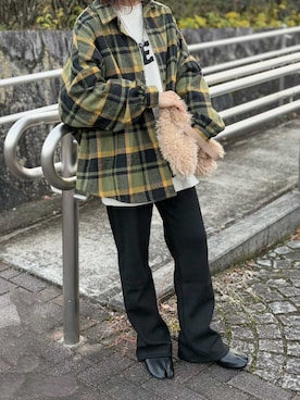 「reca（レカ）のアイテム（その他パンツ）」を使った、recastaffさん（レディース・150cm）の冬コーディネート