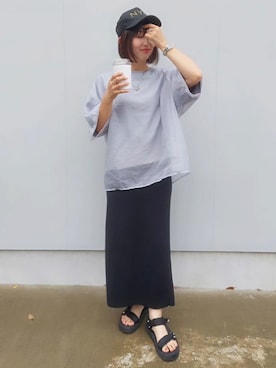 「reca（レカ）のアイテム（その他トップス）」を使った、recastaffさん（レディース・158cm）の夏コーディネート
