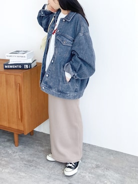 「reca（レカ）のアイテム（ジャケット/アウター）」を使った、recastaffさん（レディース・154cm）の冬コーディネート