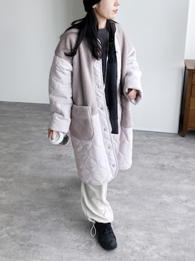 「reca（レカ）のアイテム（その他アウター）」を使った、recastaffさん（レディース・153cm）の冬コーディネート