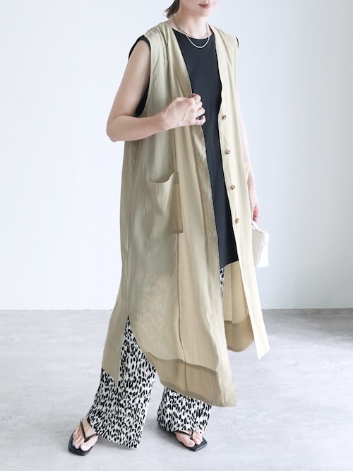 reca ベスト ジレ シアーロングジレ レディース : ZOZOTOWN