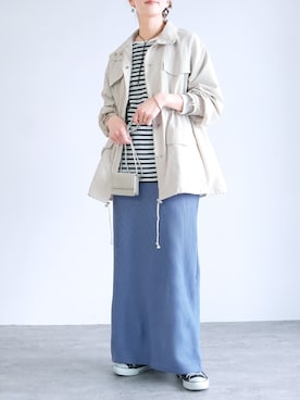 「reca（レカ）のアイテム（スカート）」を使った、recastaffさん（レディース・165cm）の春コーディネート
