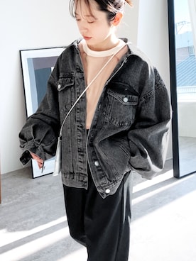 「reca（レカ）のアイテム（ジャケット/アウター）」を使った、recastaffさん（レディース・154cm）の冬コーディネート