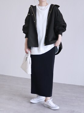 「reca（レカ）のアイテム（マウンテンパーカー）」を使った、recastaffさん（レディース・158cm）の冬コーディネート