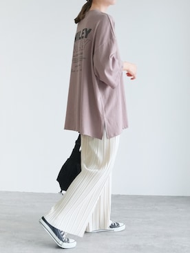 「reca（レカ）のアイテム（パンツ）」を使った、recastaffさん（レディース・165cm）の夏コーディネート