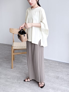 「reca（レカ）のアイテム（スカート）」を使った、recastaffさん（レディース・154cm）の春コーディネート