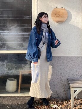 「reca（レカ）のアイテム（ジャケット/アウター）」を使った、recastaffさん（レディース・158cm）の冬コーディネート