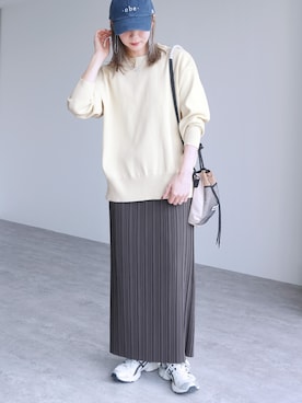 「プリーツ」｜recastaffさん（レディース・165cm）の冬コーディネート